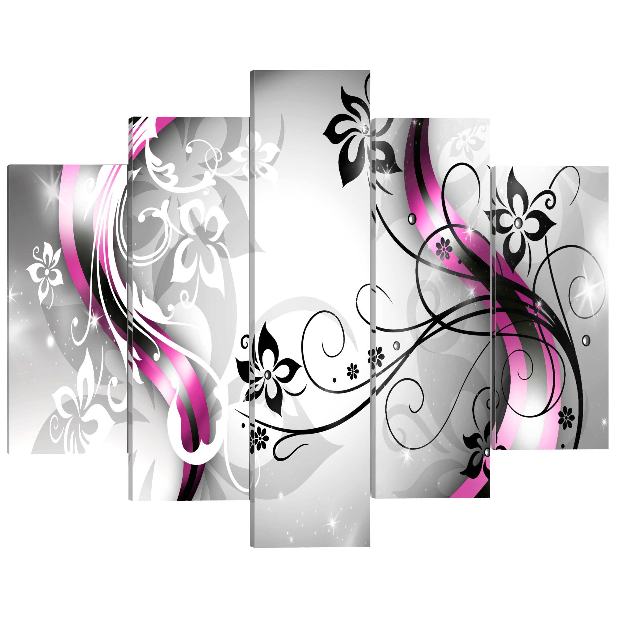Tablou canvas 5 piese - Eleganta delicata - 200 x 100 cm