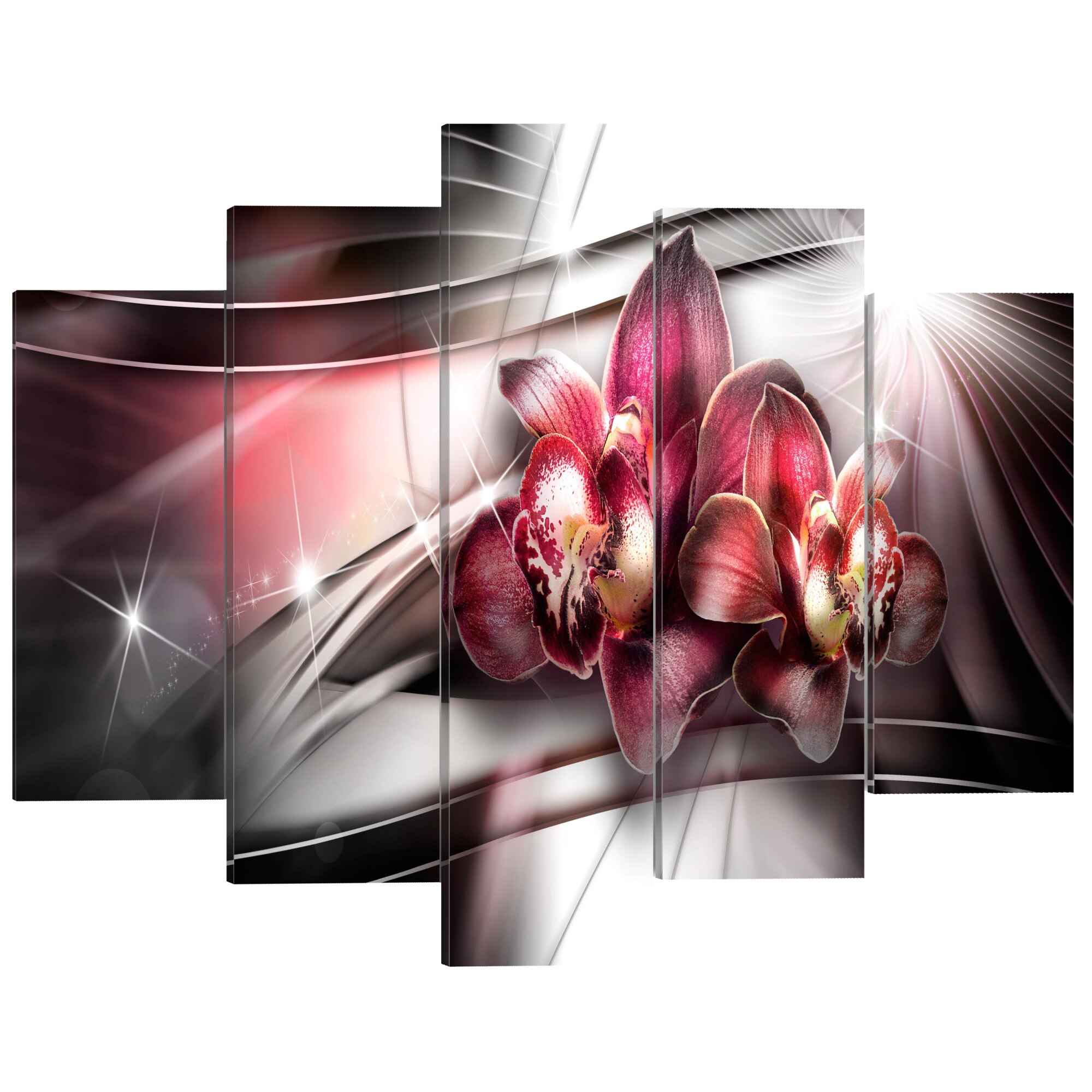 Tablou canvas 5 piese - Frumusete Intunecata - 200 x 100 cm