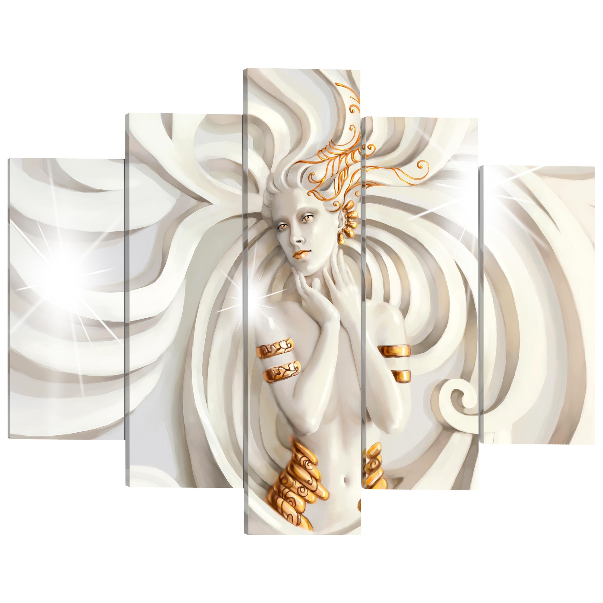 Tablou canvas 5 piese - Zeita Soarelui - 200 x 100 cm