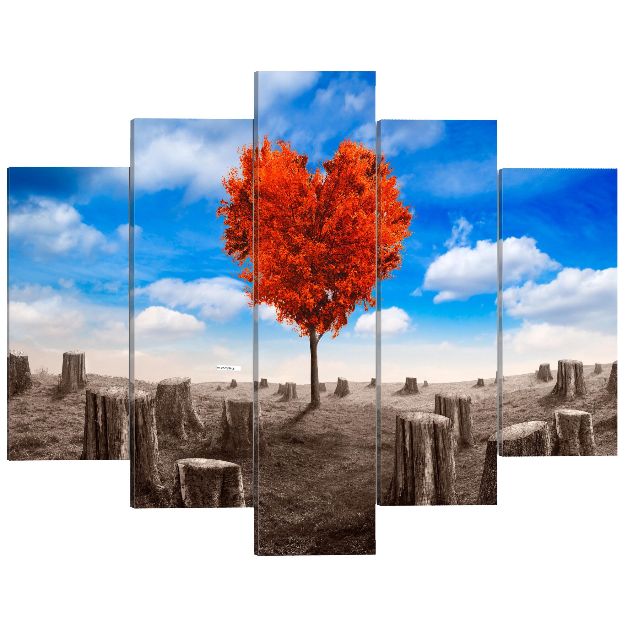 Tablou canvas 5 piese - Crezi in dragoste - 100 x 50 cm