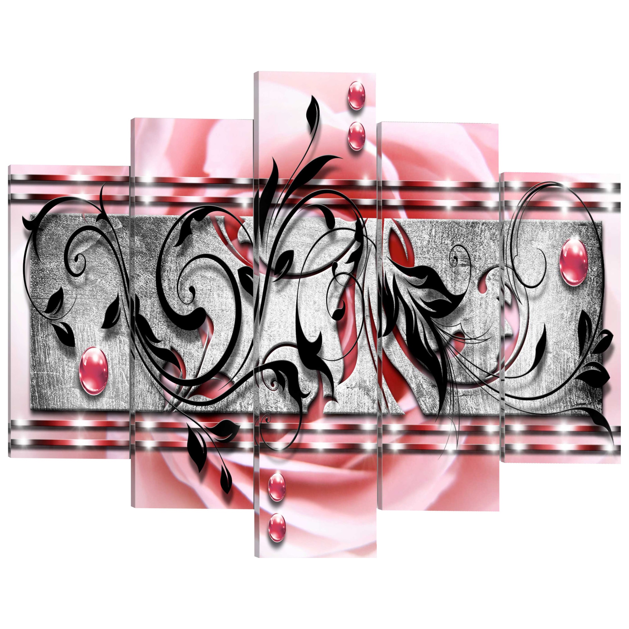 Tablou canvas 5 piese - Accent - 100 x 50 cm