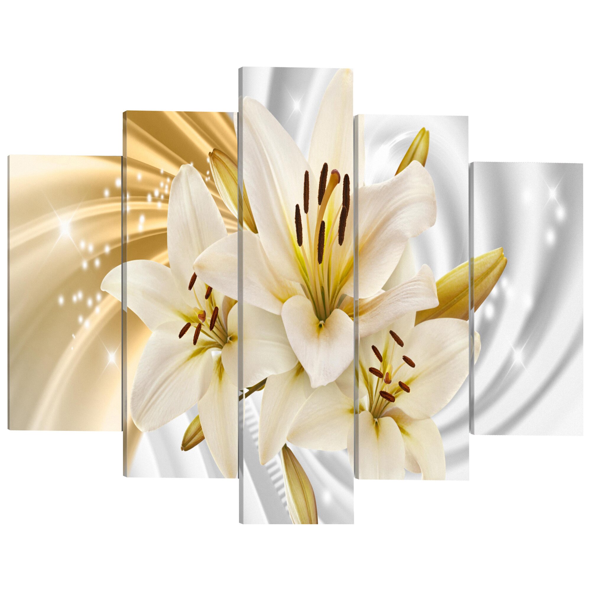 Tablou canvas 5 piese - Buchet stelar - 200 x 100 cm