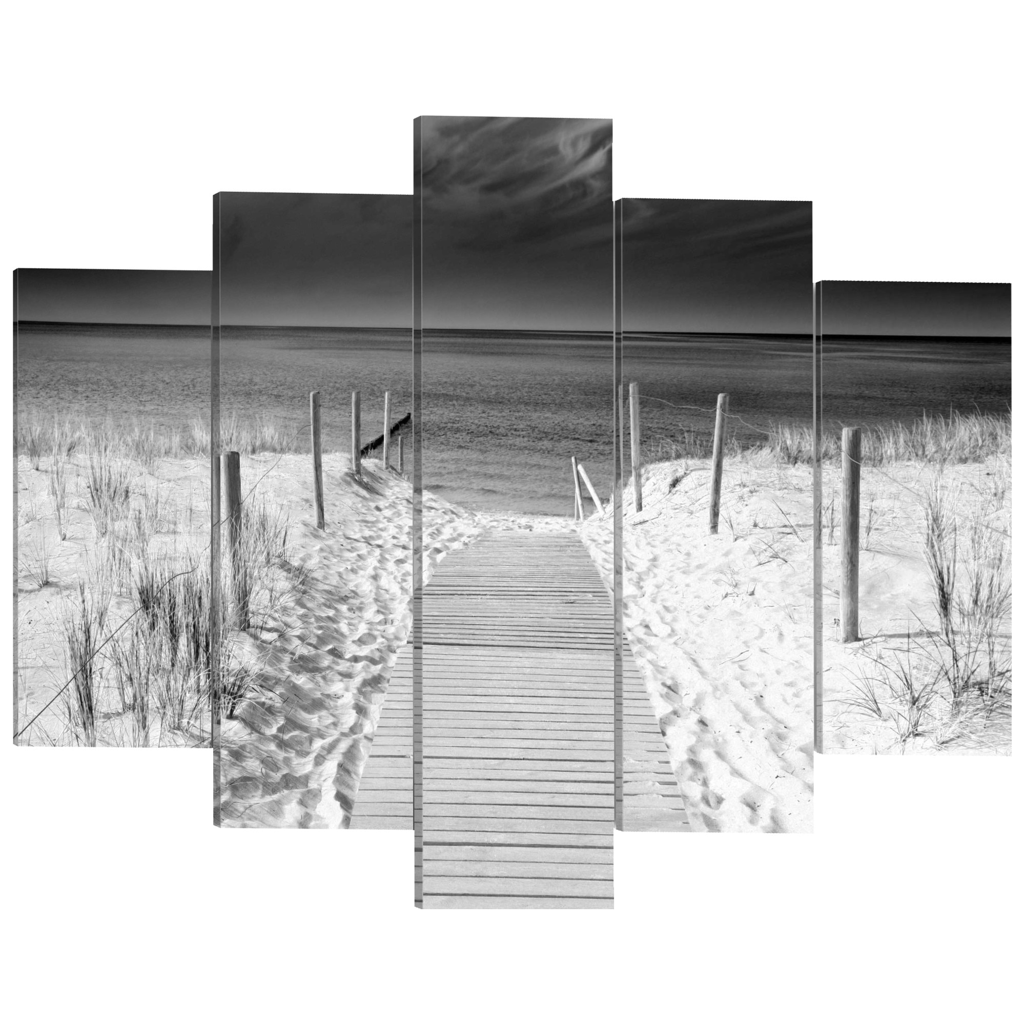 Tablou canvas 5 piese - Amintire din mare - 200 x 100 cm