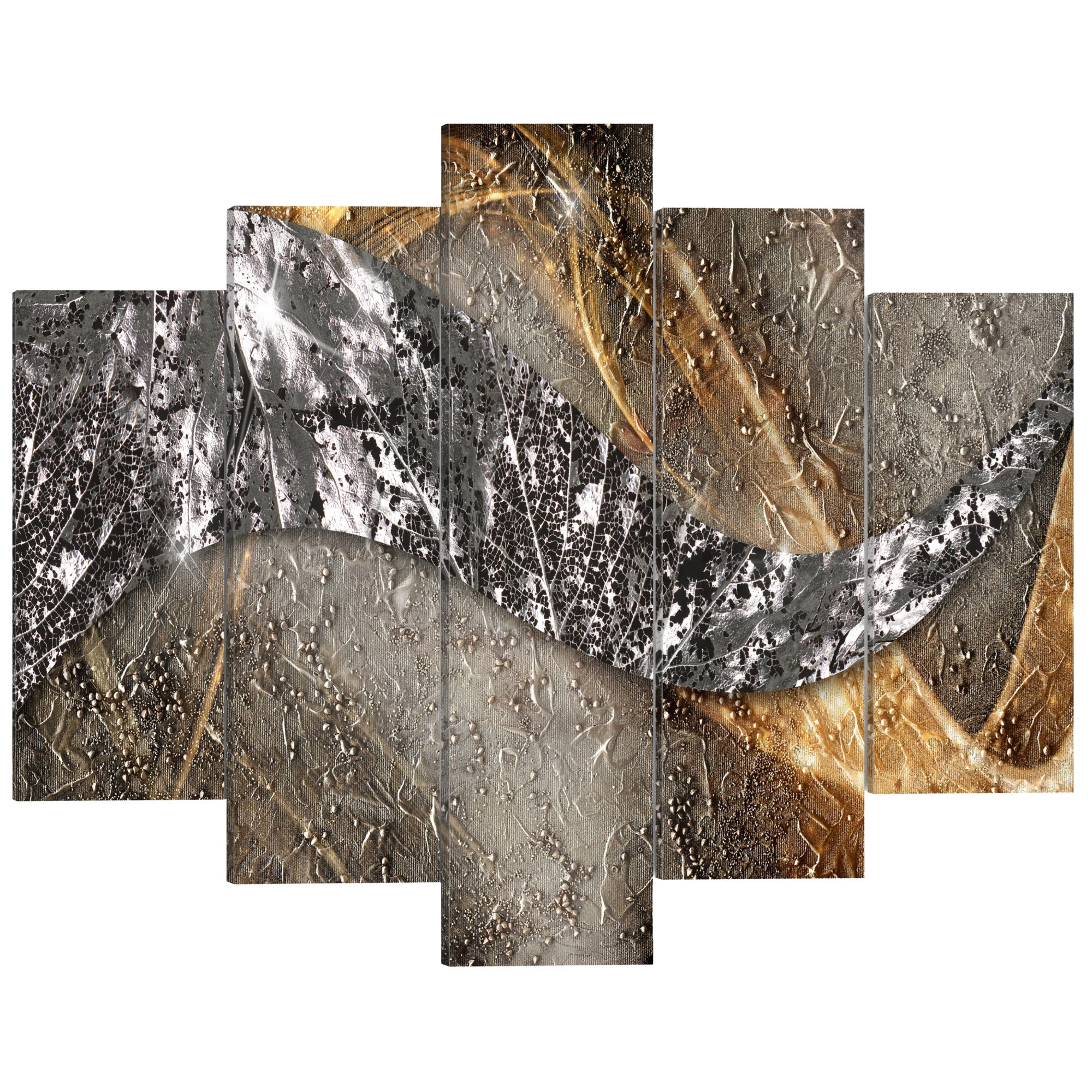 Tablou canvas 5 piese - Dinamica toamnei - 100 x 50 cm