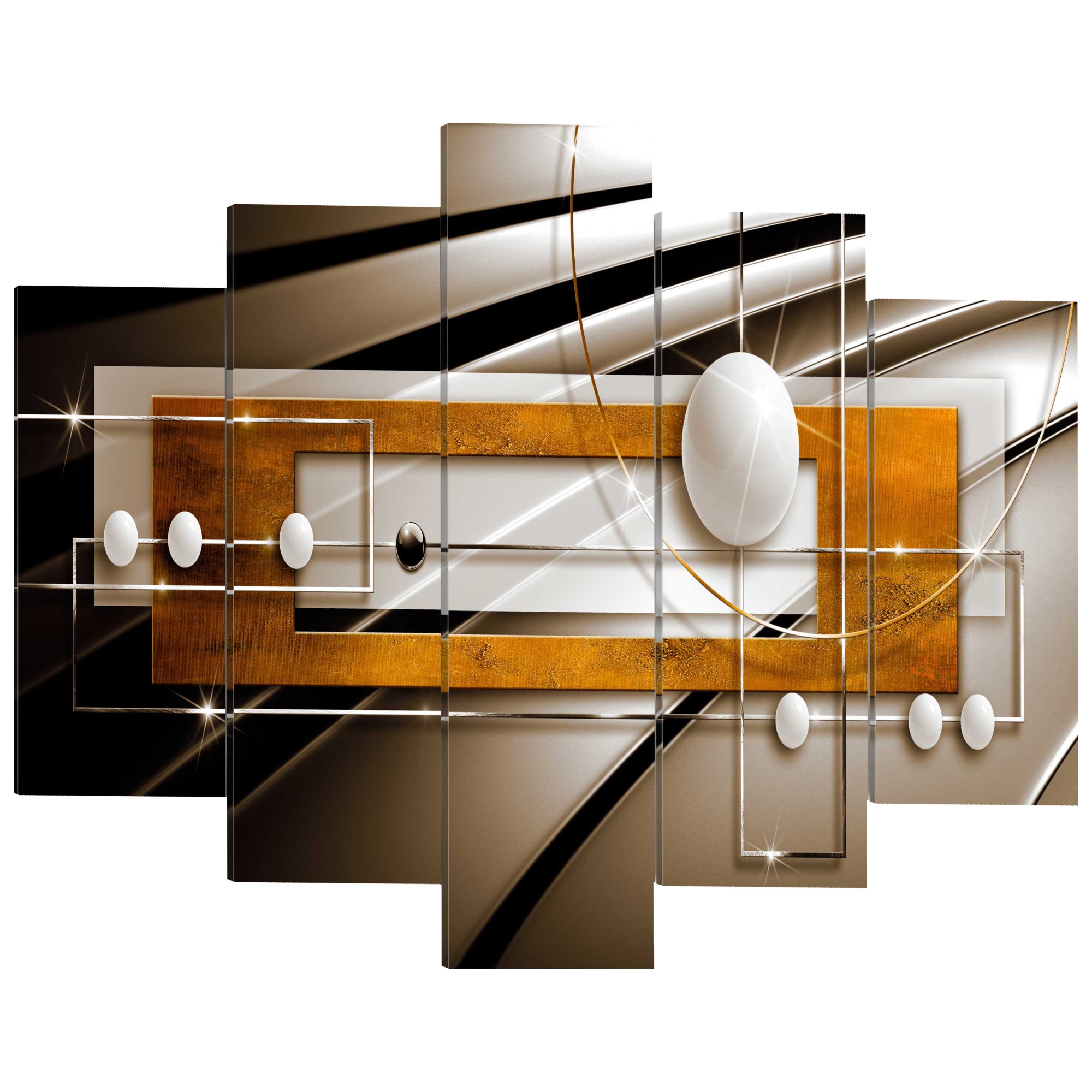 Tablou canvas 5 piese - Abstract Harmony - 200 x 100 cm