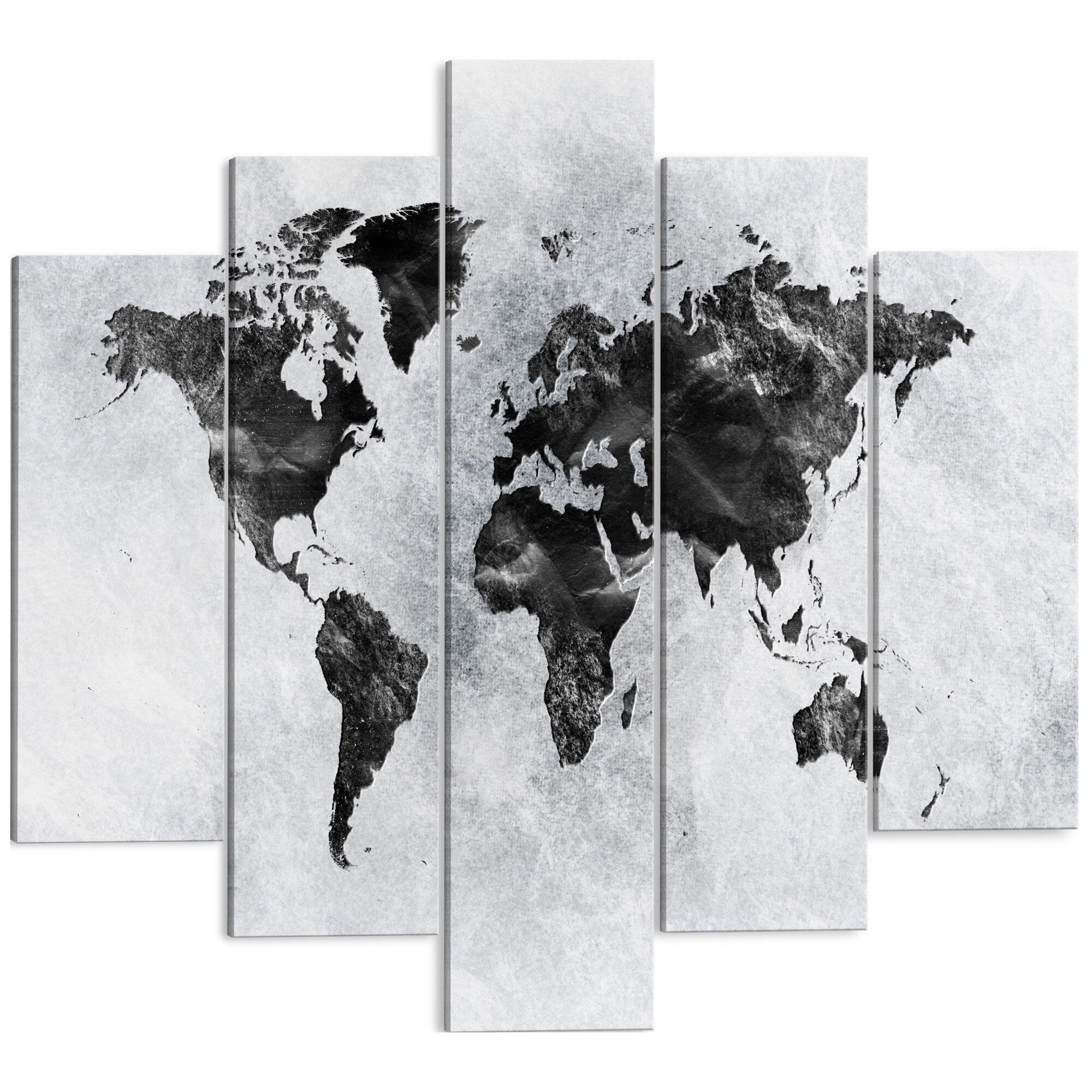 Tablou canvas 5 piese - Beton In toata lumea - 200 x 100 cm