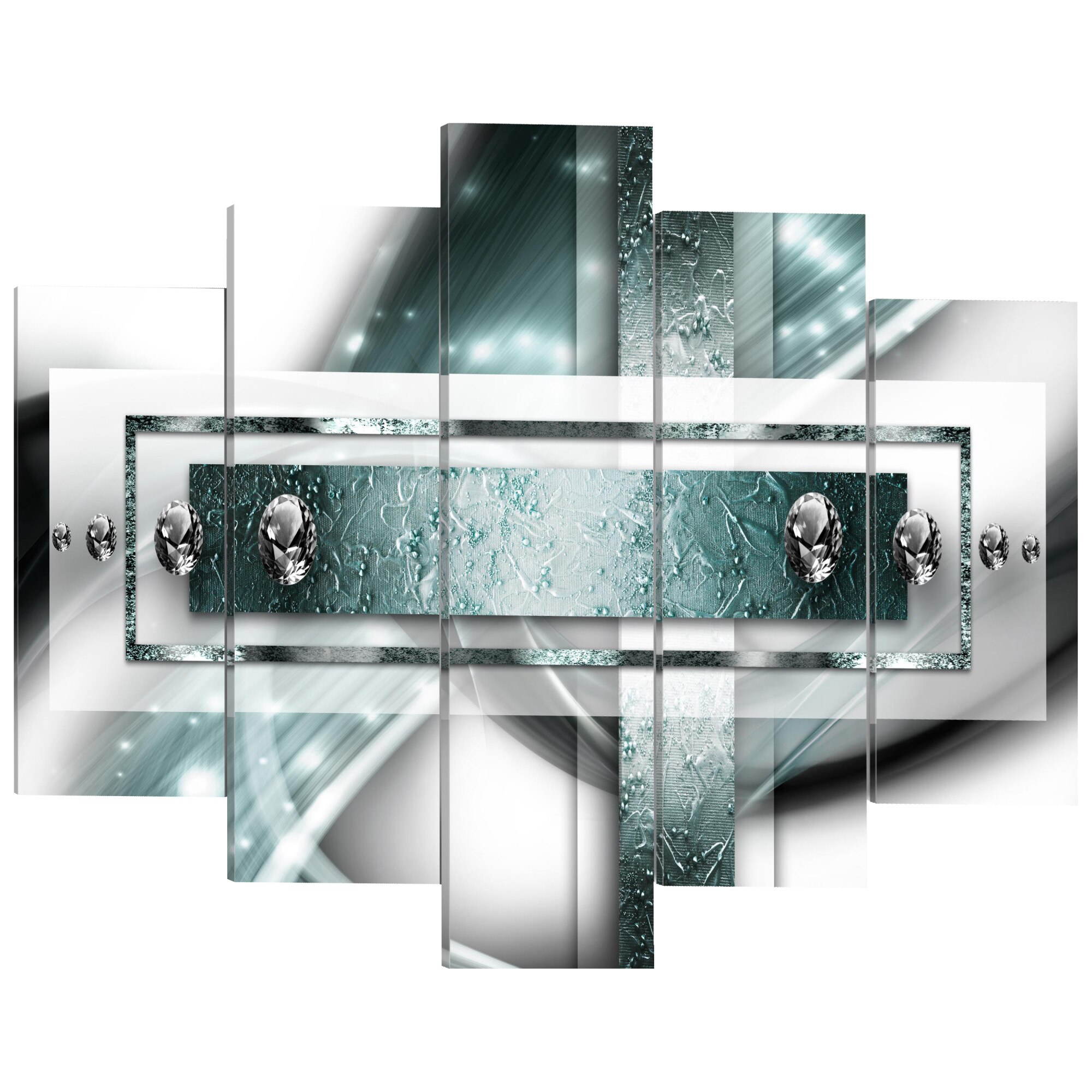 Tablou canvas 5 piese - Azur Ray - 200 x 100 cm