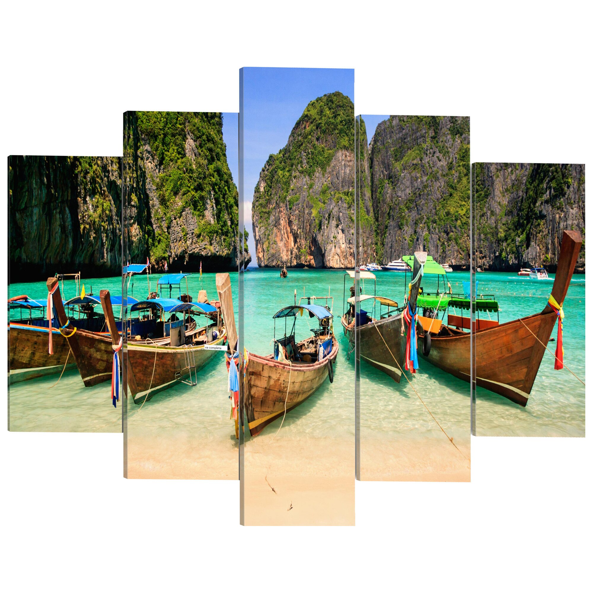 Tablou canvas 5 piese - Apatch of Paradise - 200 x 100 cm