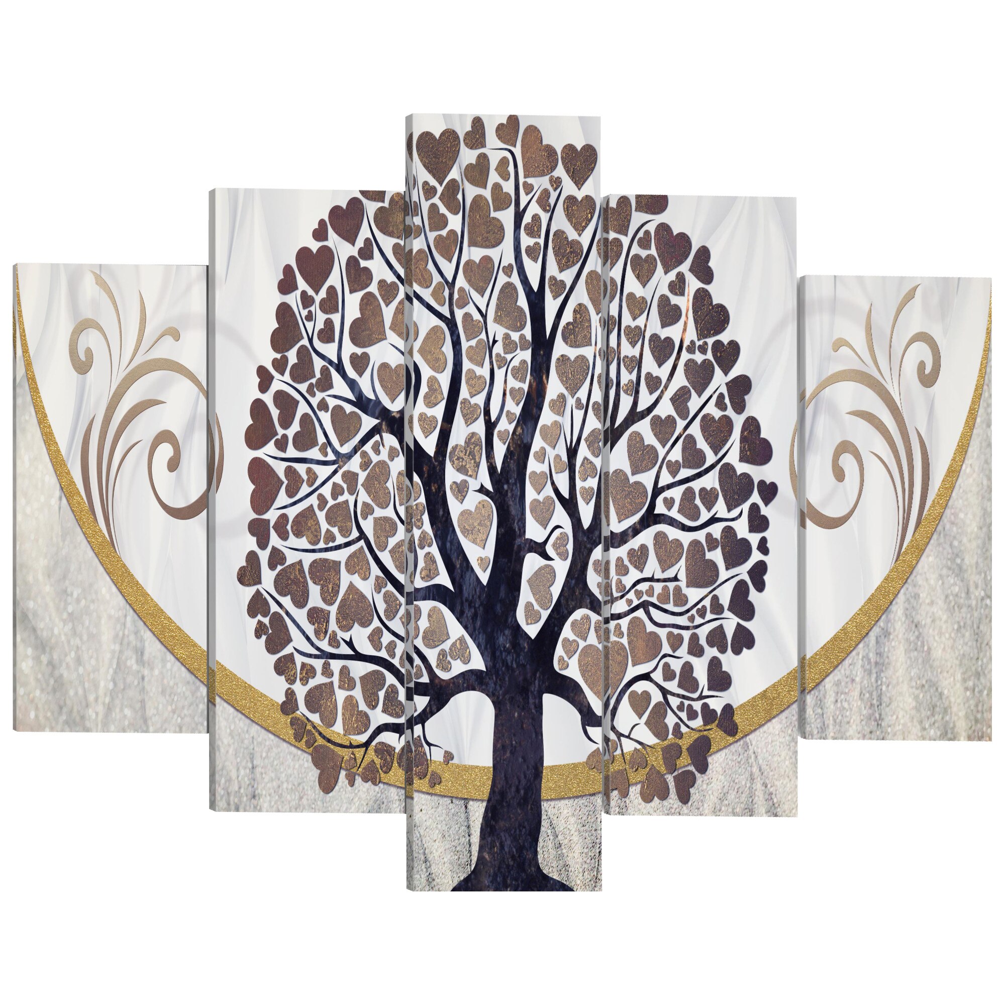 Tablou canvas 5 piese - Arborele Promisiunii - 200 x 100 cm