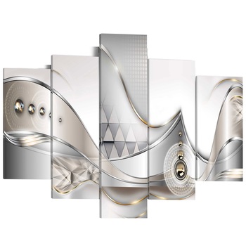 Tablou canvas 5 piese - Adancimea cristalina - 100 x 50 cm Tablou canvas 5 piese - Adancimea cristalina - 100 x 50 cm