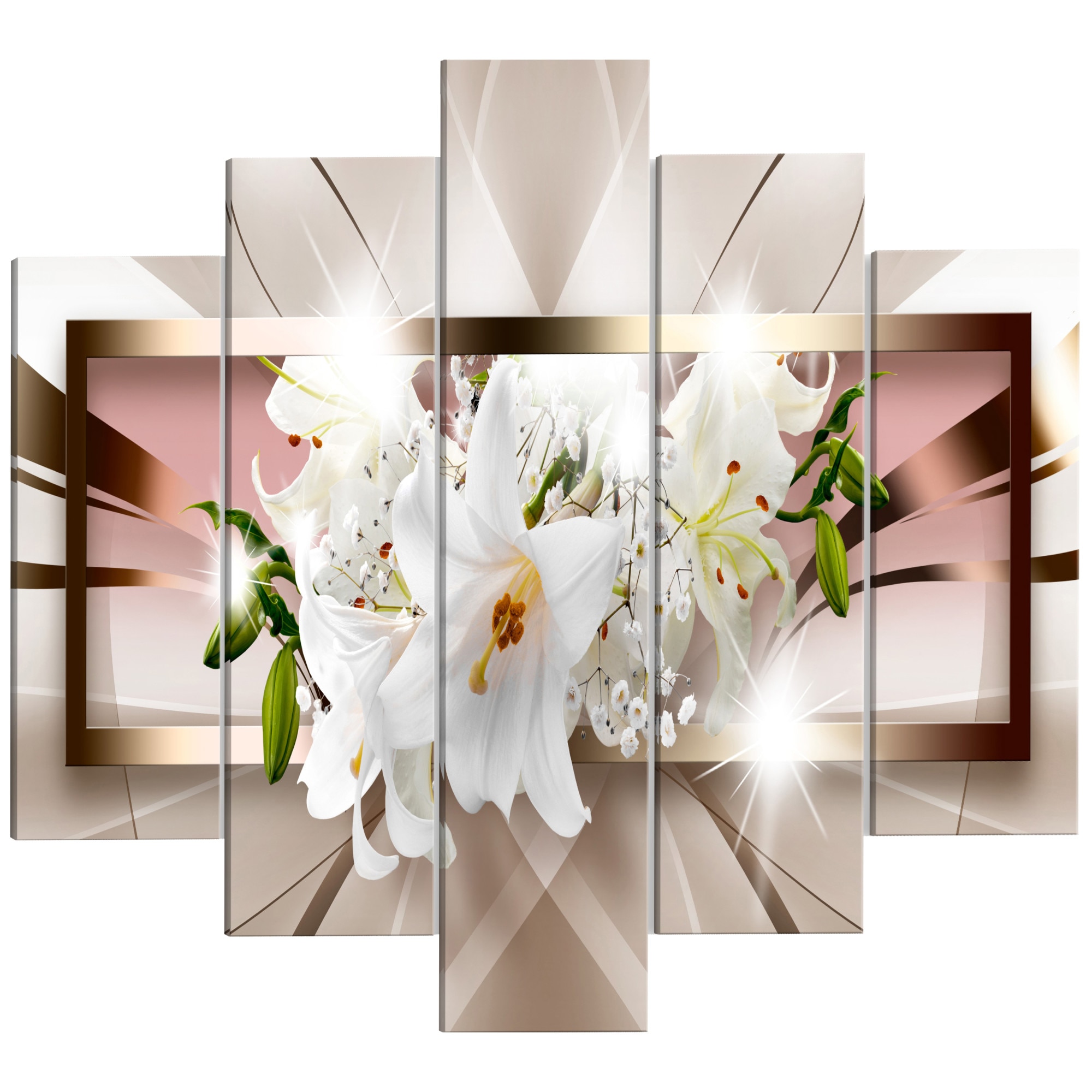 Tablou canvas 5 piese - Aparute din lumea interlopa - 200 x 100 cm