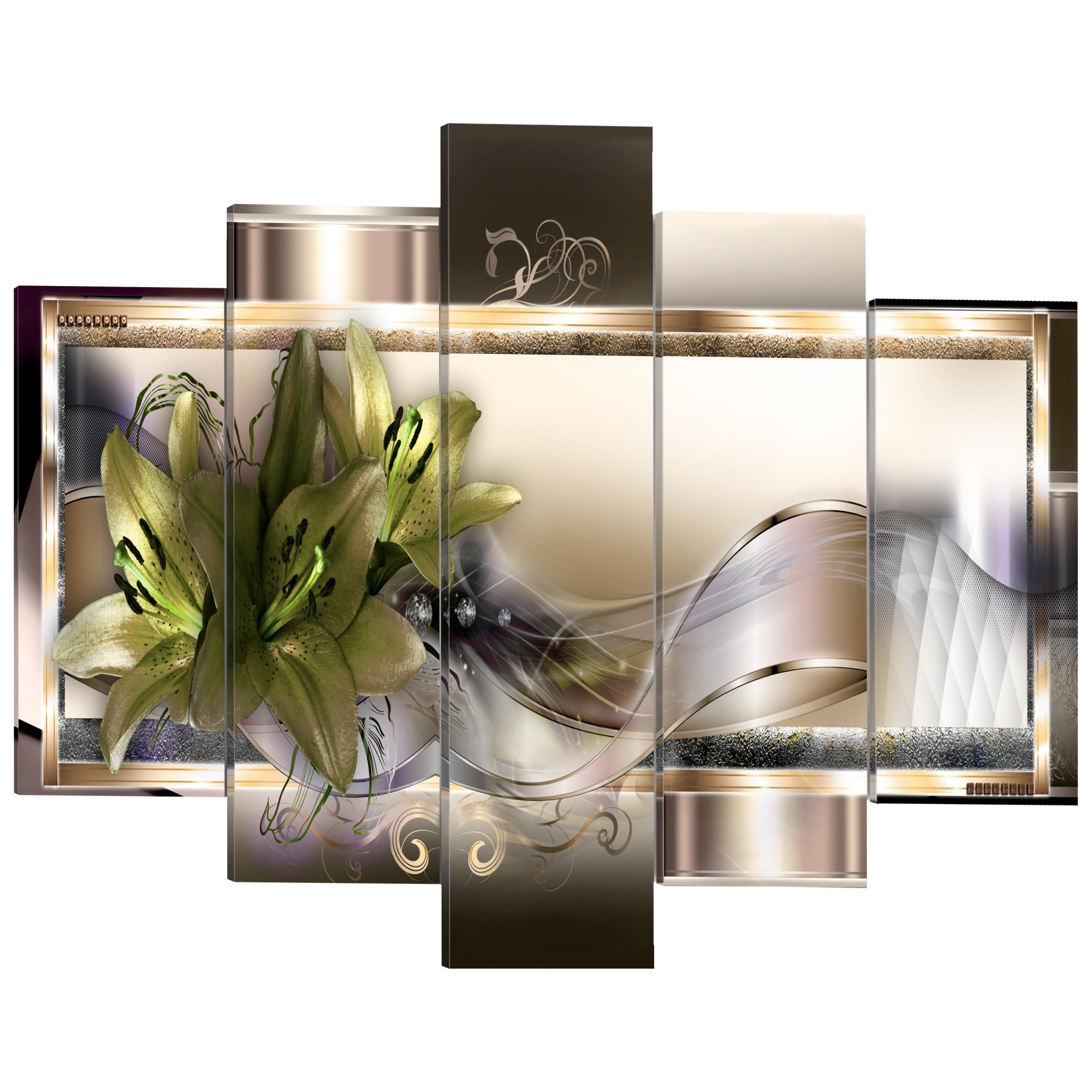 Tablou canvas 5 piese - Cadrul frumusetii - 100 x 50 cm