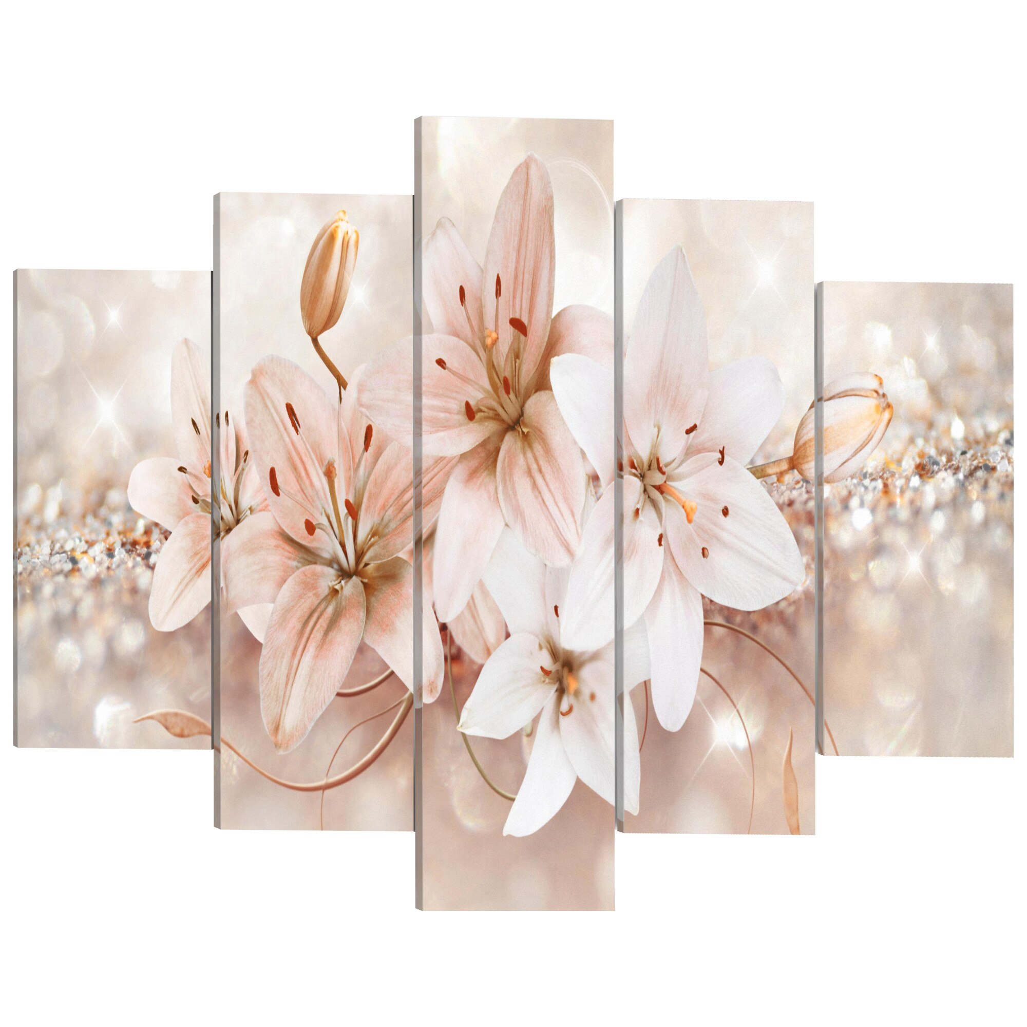 Tablou canvas 5 piese - Bijuterie a inocentei - 100 x 50 cm