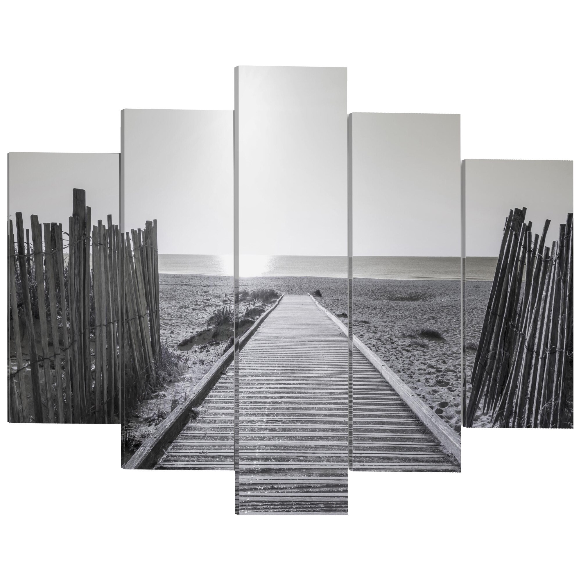 Tablou canvas 5 piese - Amintiri maritime - 200 x 100 cm