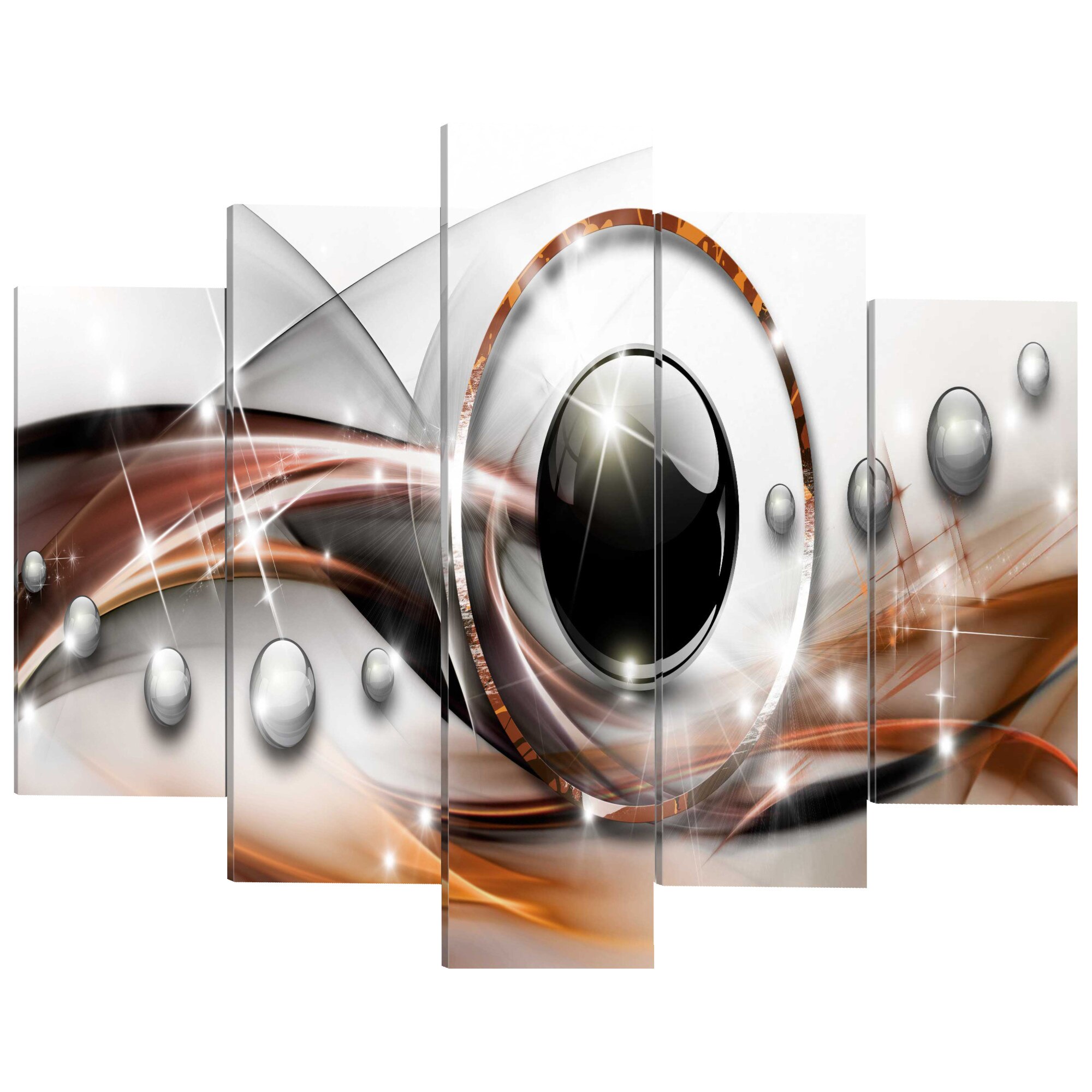 Tablou canvas 5 piese - Abstract Gaze - 200 x 100 cm