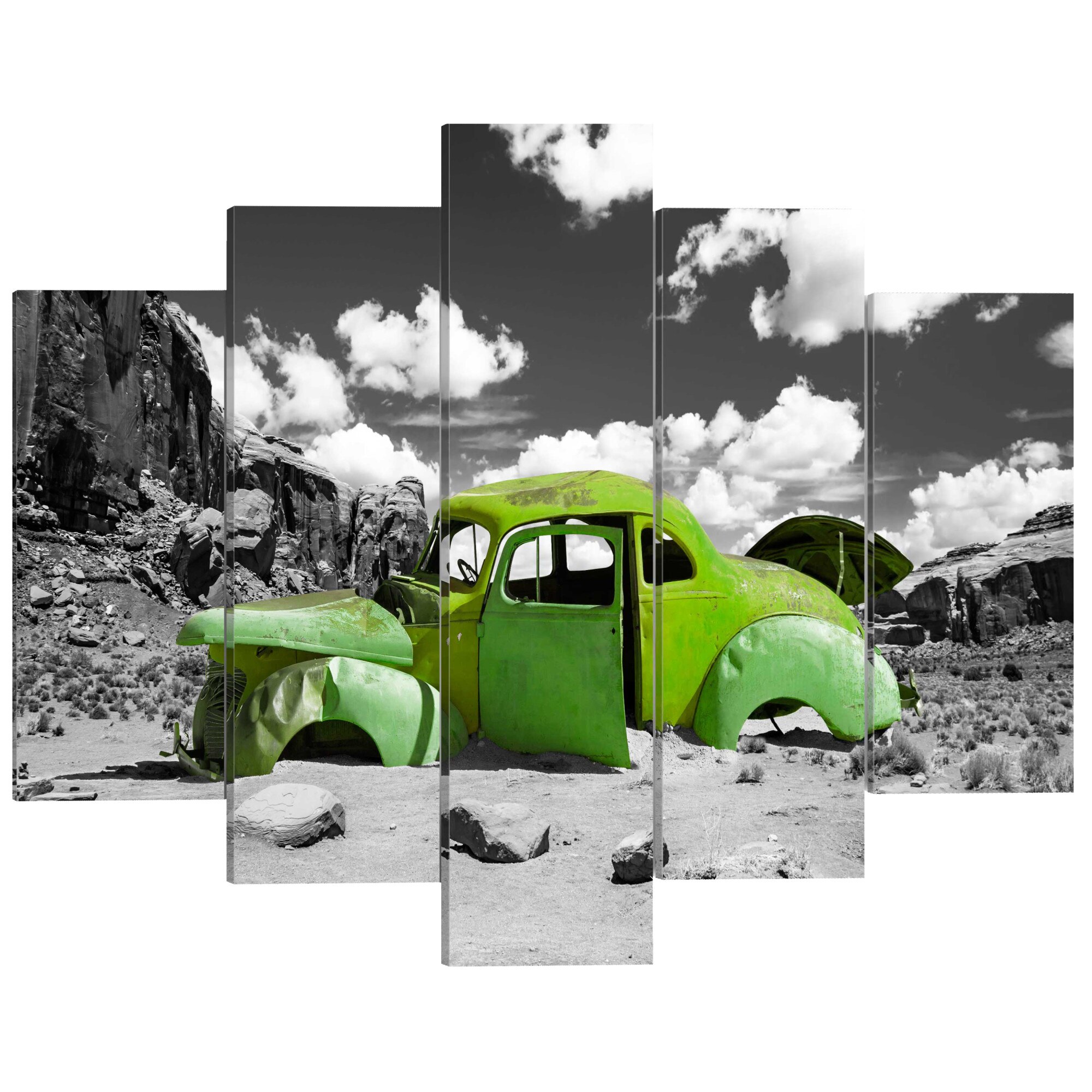 Tablou canvas 5 piese - Pustnic - 100 x 50 cm