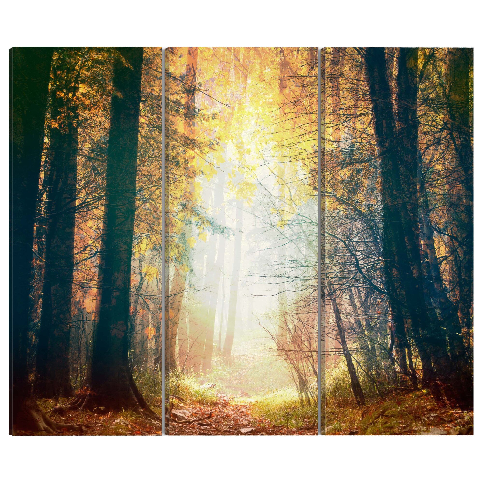 Tablou canvas 3 piese - Frumusetea tripticului de toamna - 90 x 60 cm