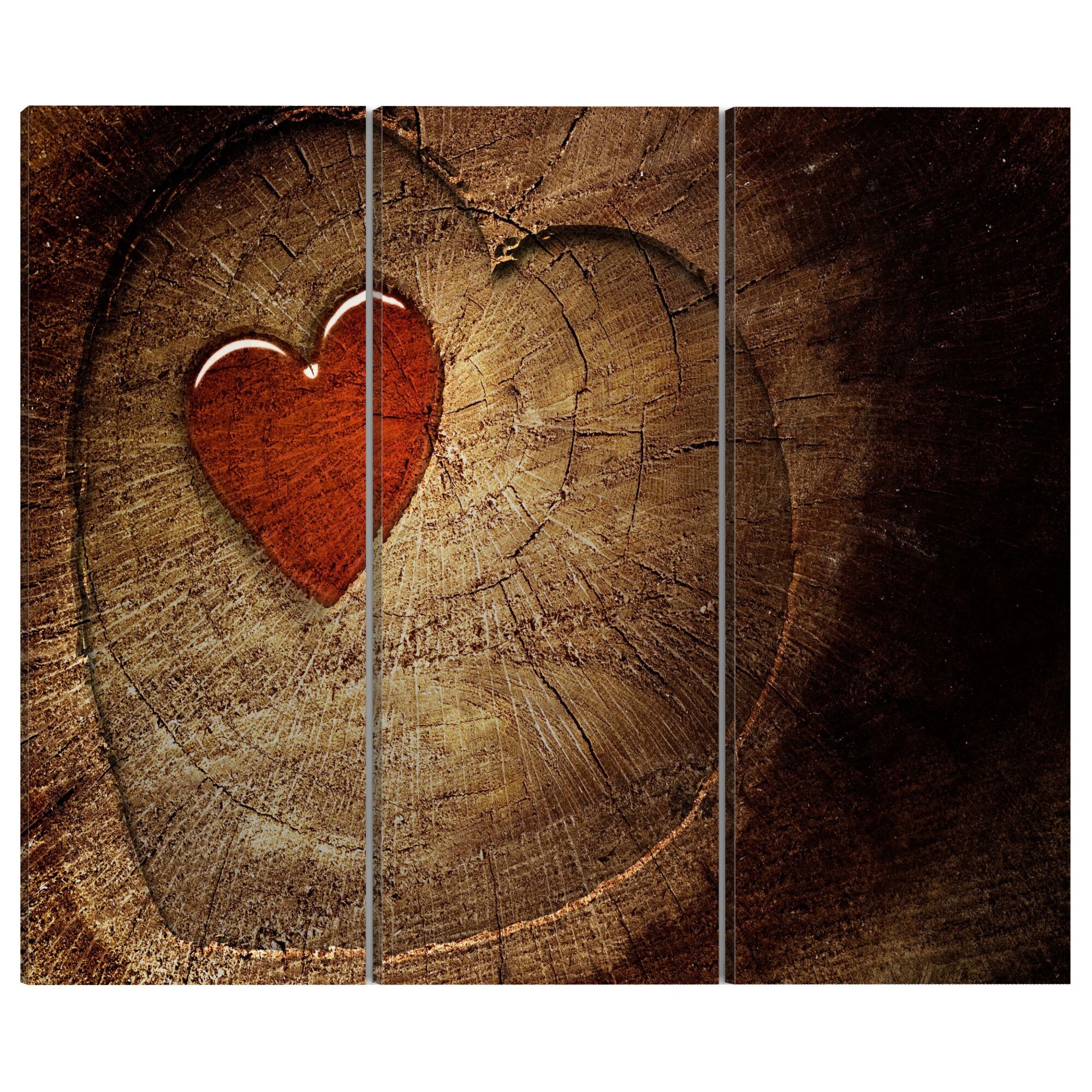 Tablou canvas 3 piese - Dragostea veche nu rugineSte - 90 x 60 cm