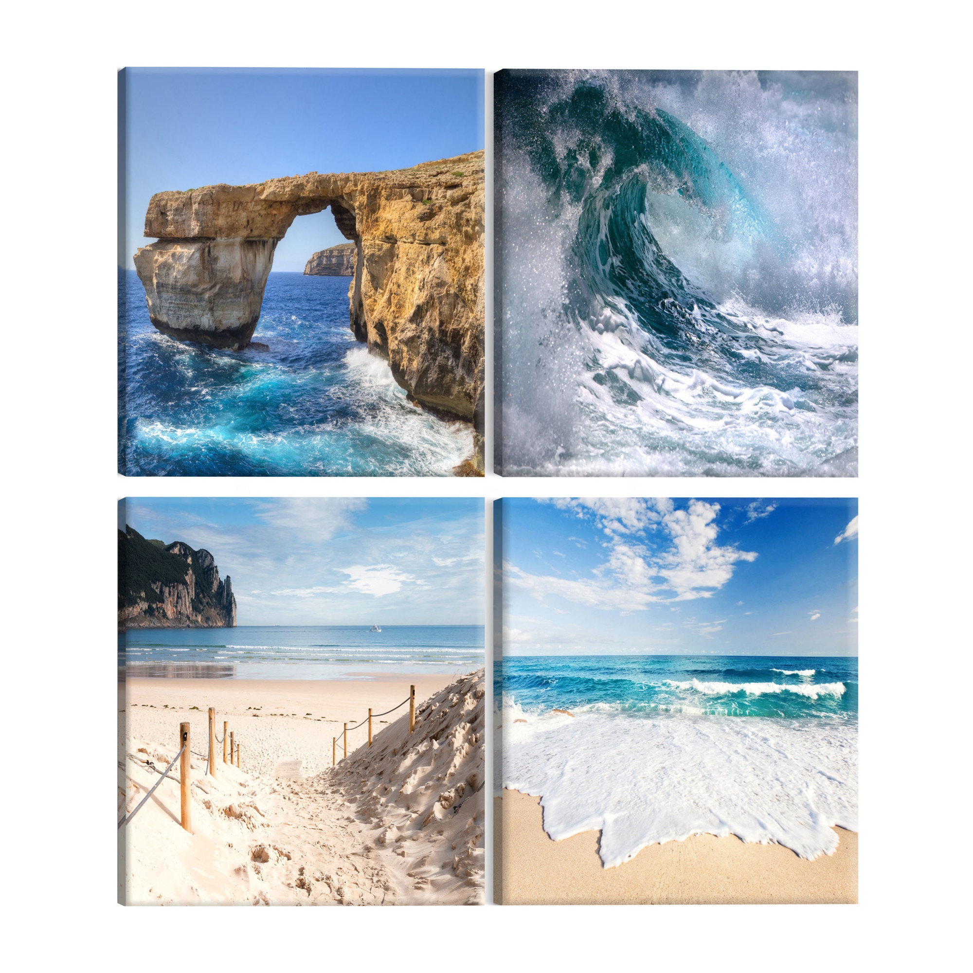 Tablou canvas 4 piese - Frumusetea Oceanului - 90 x 90 cm
