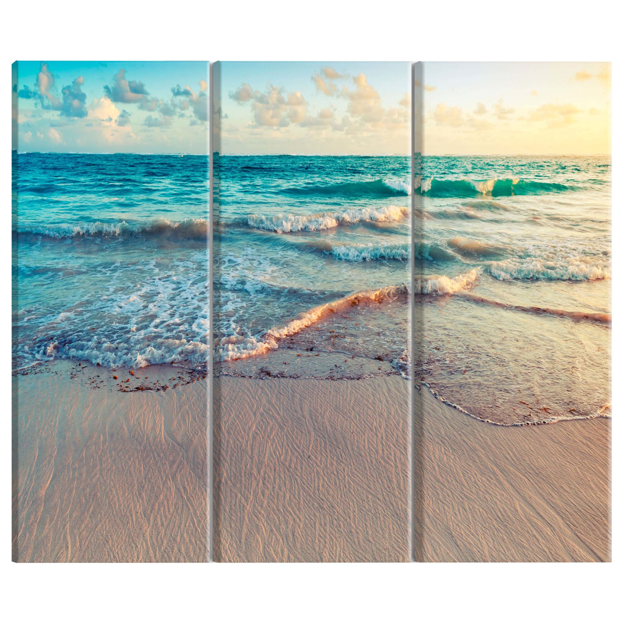 Tablou canvas 3 piese - Plaja din Punta Cana - 120 x 80 cm