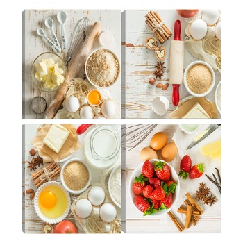 Tablou canvas 4 piese - Bucatarie dulce - 40 x 40 cm Tablou canvas 4 piese - Bucatarie dulce - 40 x 40 cm