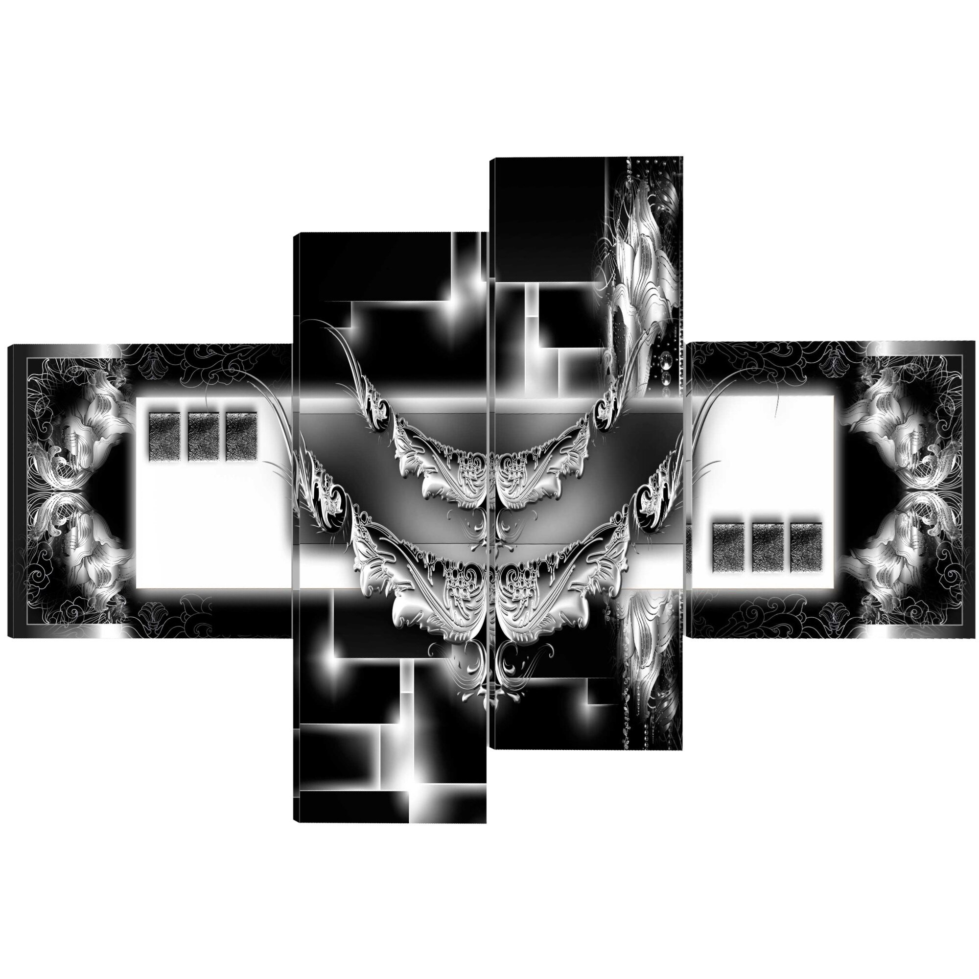 Tablou canvas 4 piese - Aripi magice - 100 x 45 cm