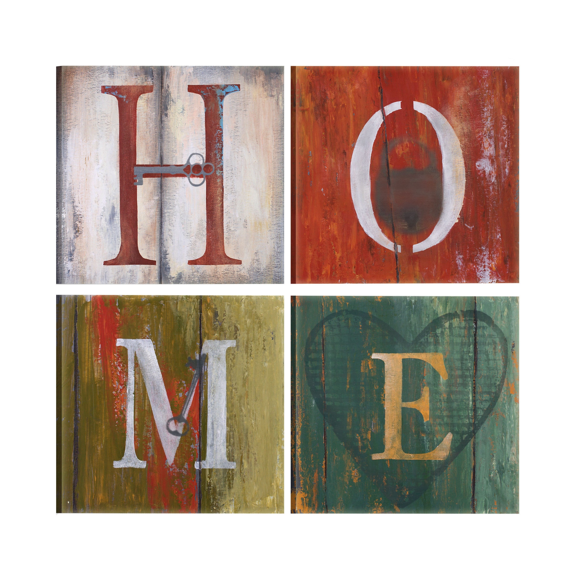 Tablou canvas 4 piese - Bine ai venit acasa - 90 x 90 cm