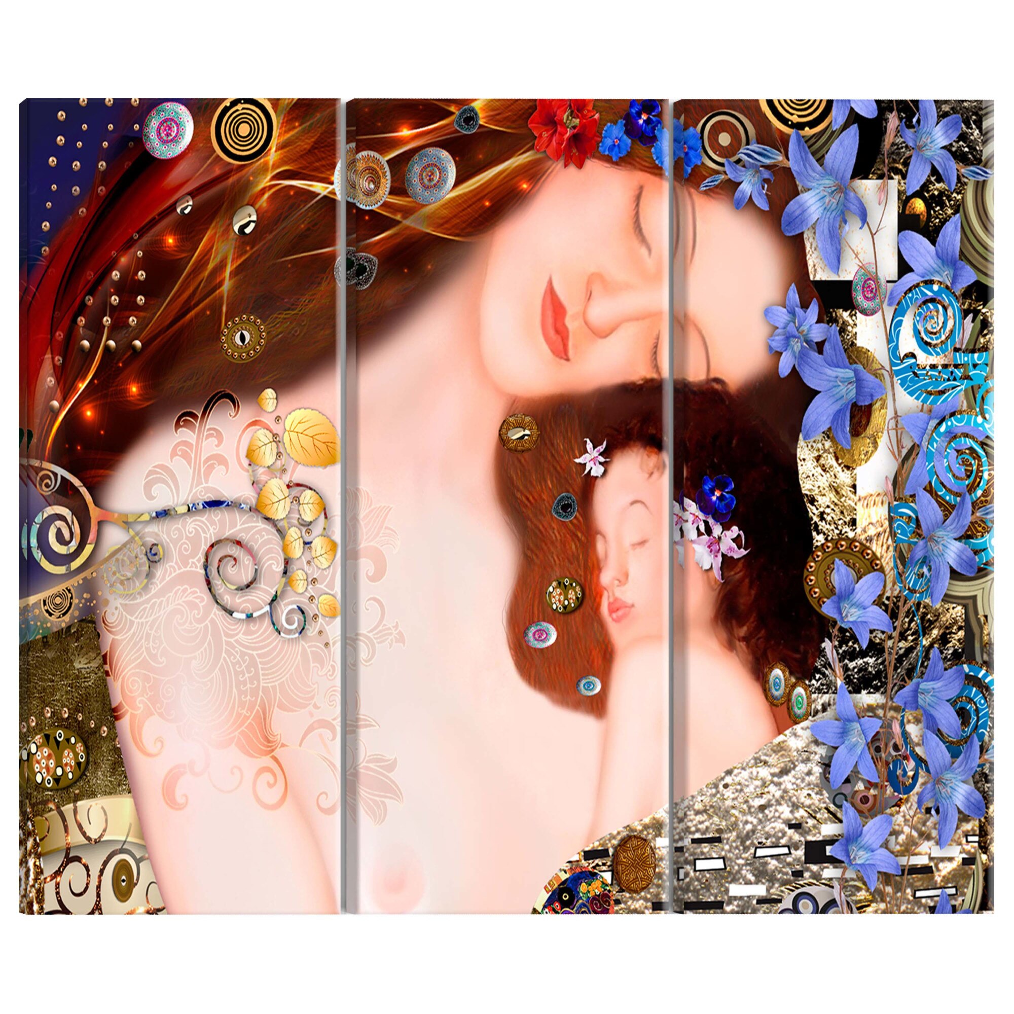 Tablou canvas 3 piese - ImbratiSarea mamei - 120 x 80 cm