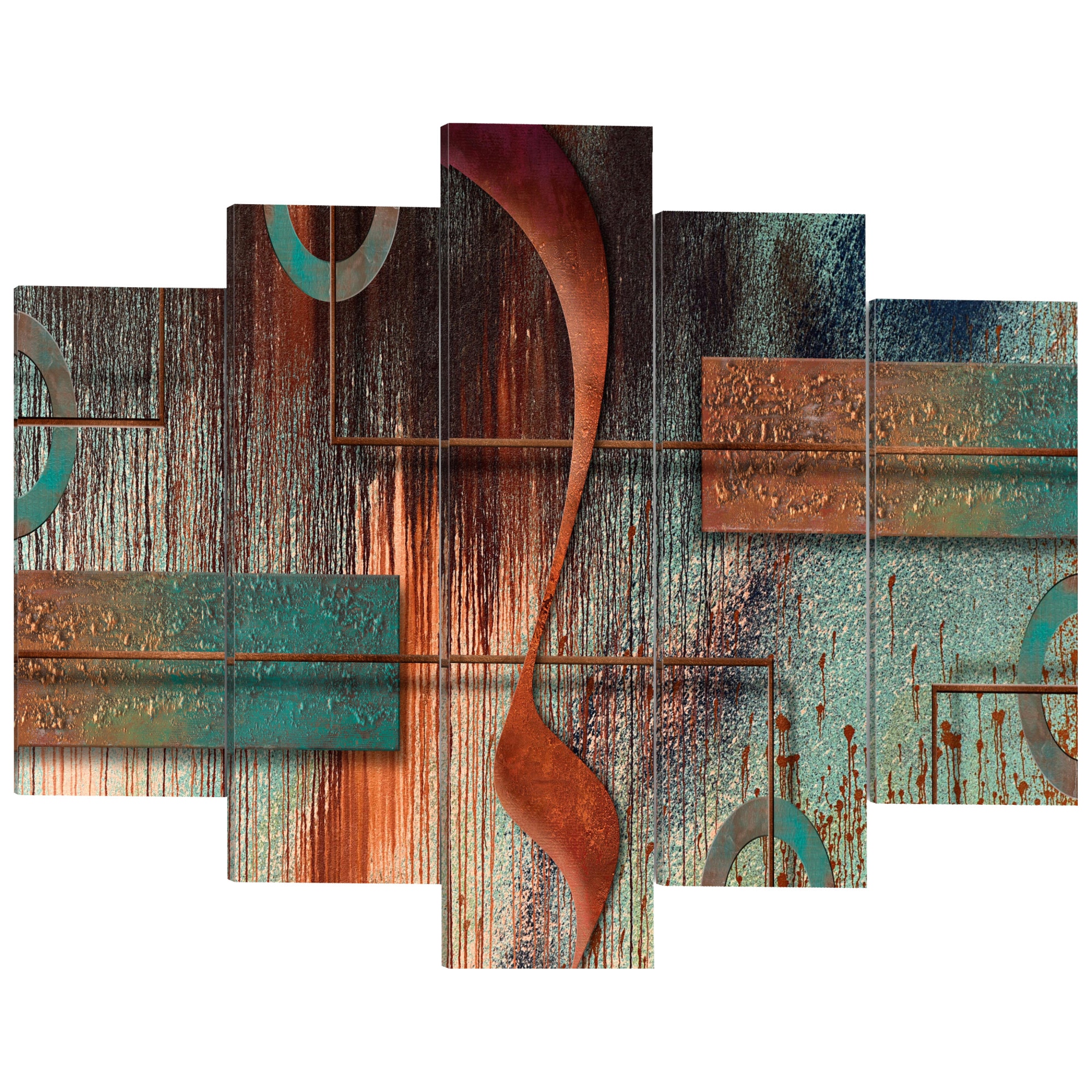 Tablou canvas 5 piese - Abstract Melody - 200 x 100 cm