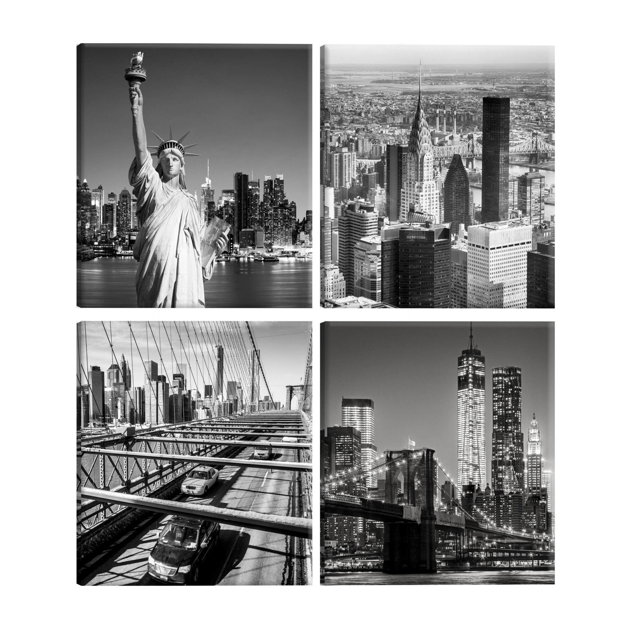 Tablou canvas 4 piese - Fete din New York - 40 x 40 cm