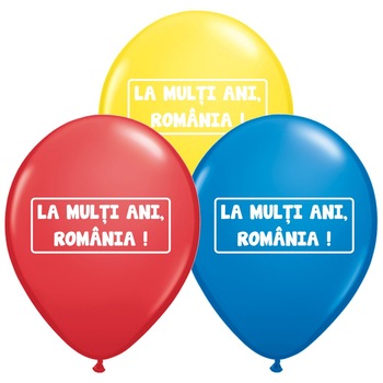 Baloane inscriptionate - La multi ani, Romania!, 15 buc Baloane inscriptionate - La multi ani, Romania!, 15 buc