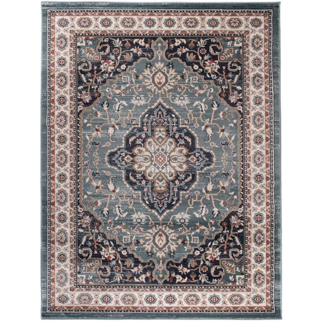 Covor Colorado Modern Short Pile Frame Abstract Chemex K468A BIL albastru 300x400