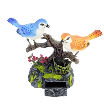 Decoratiune din pvc cu papagali cu miscari si sunete, 20 cm, multicolor Decoratiune din pvc cu papagali cu miscari si sunete, 20 cm, multicolor