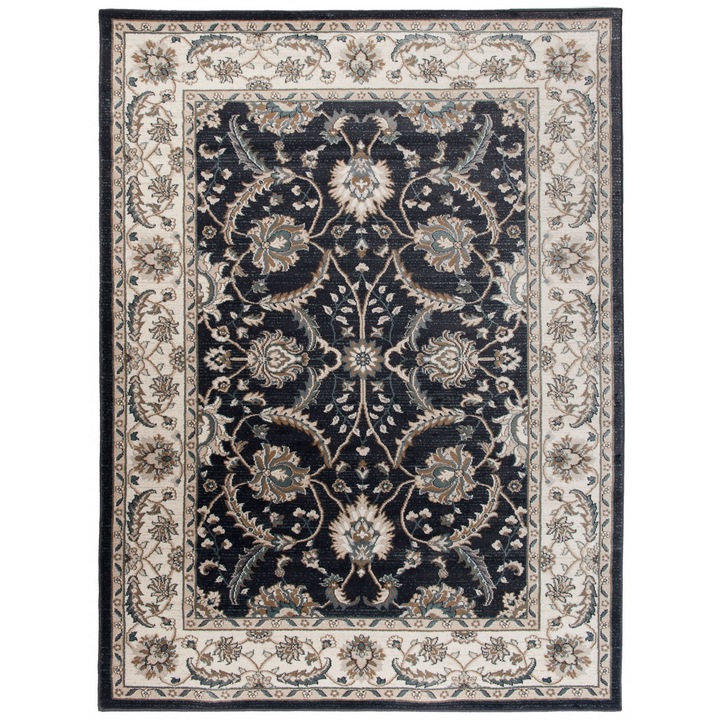 Covor Dubai Traditional Classic Chemex L749B ANTHRATICE CHU negru 80x150