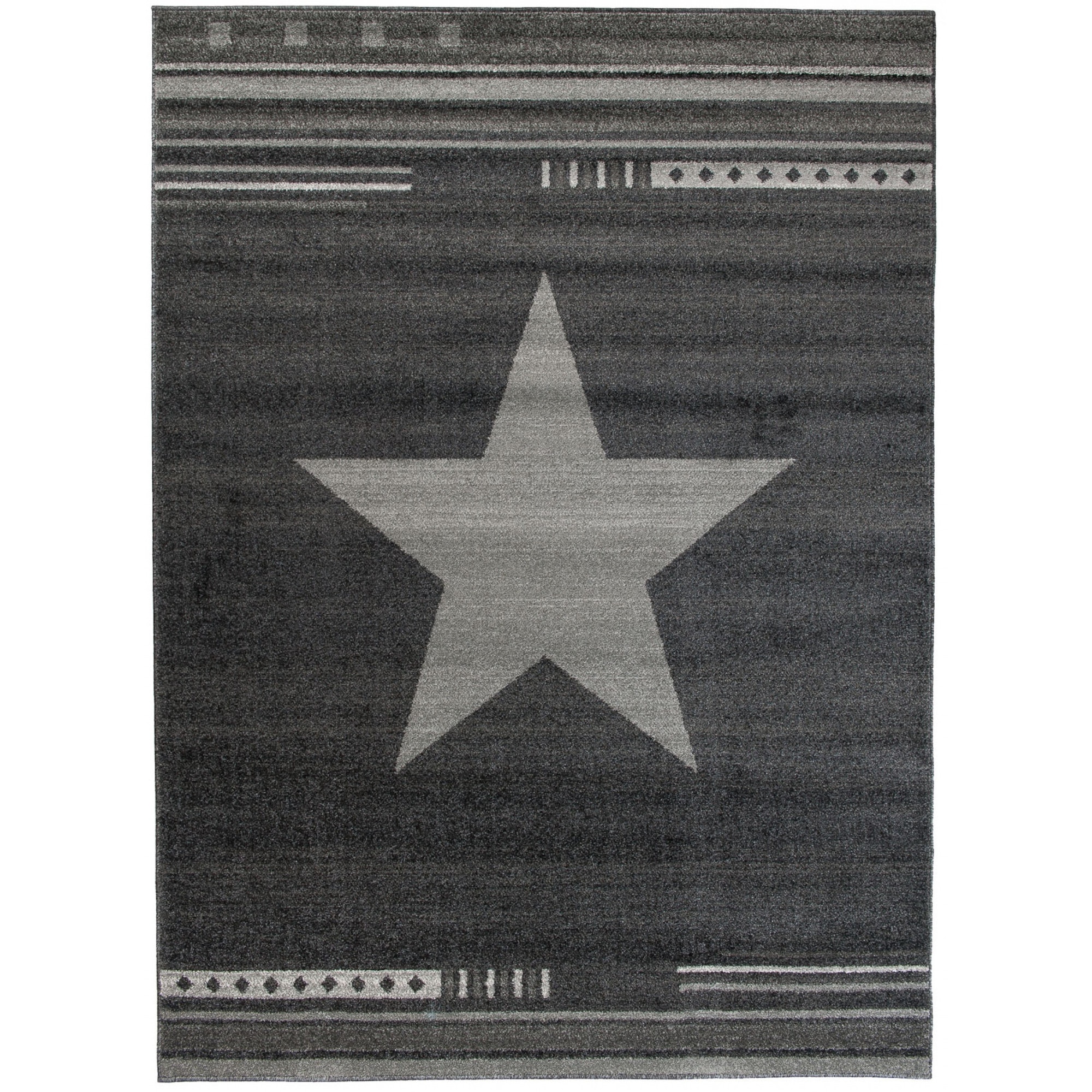 Covor Maroko Modern Short Pile Chemex L916A ANTRASIT MAR BSH negru 200x290