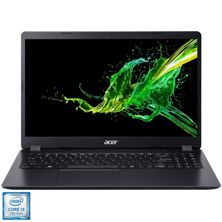 Laptop Acer Aspire 3 A315-54K-380S cu procesor Intel® Core™ i3-7020U 2.30 GHz, 15.6", Full HD, 4GB, 1TB HDD, Intel HD Graphics 620, Linux, Black