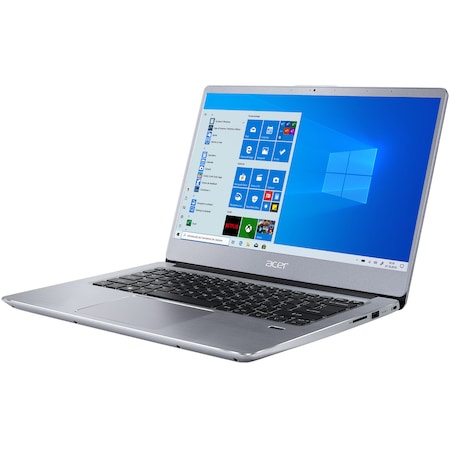 Laptop Ultraportabil Acer Swift 3 SF314-41-R5FJ cu procesor AMD® Ryzen 3 3200U pana la 3.50 GHz, 14", Full HD, IPS, 4GB, 128GB SSD, AMD Radeon Vega 3, Windows 10 Home S, Sparkly Silver