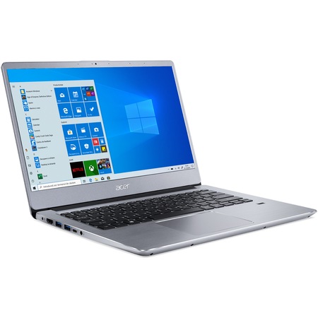 Laptop Ultraportabil Acer Swift 3 SF314-41-R5FJ cu procesor AMD® Ryzen 3 3200U pana la 3.50 GHz, 14", Full HD, IPS, 4GB, 128GB SSD, AMD Radeon Vega 3, Windows 10 Home S, Sparkly Silver