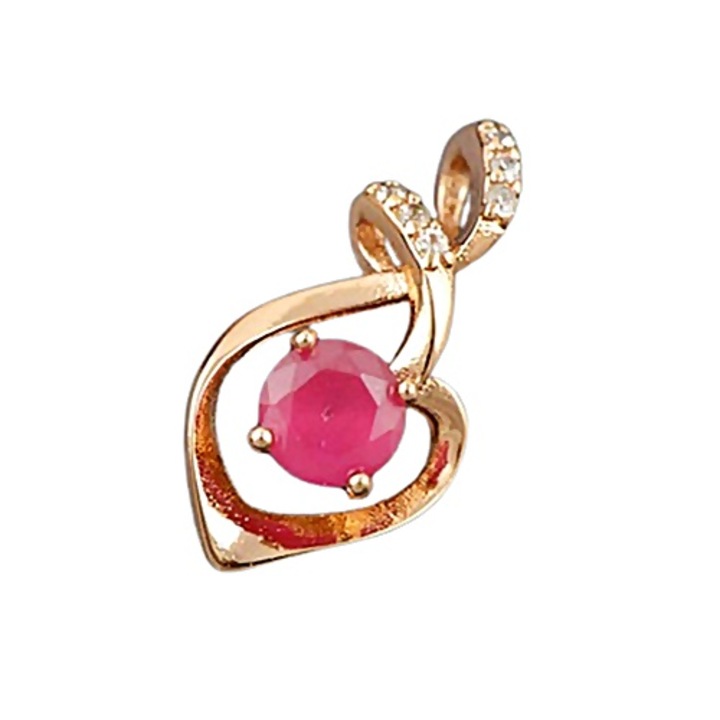 Gyönyörű gold filled arany medál rubin színű kővel GP1684