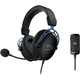 Casti gaming HyperX Cloud Alpha S, USB/jack 3,5mm, surround 7.1 virtual, drivere 50mm Dual Chamber, bass 3 niveluri, spuma cu memorie, cupe leatherette/fabric incluse, PC/PS4, albastru