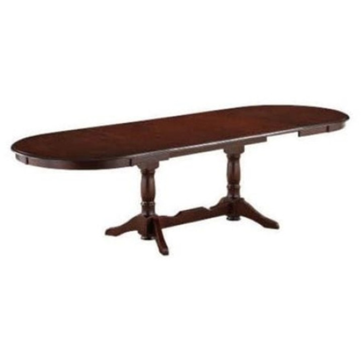 Masa din lemn de fag, 160cm restransa, 280cm extinsa, latime 100, inaltime 75, culoare nuc