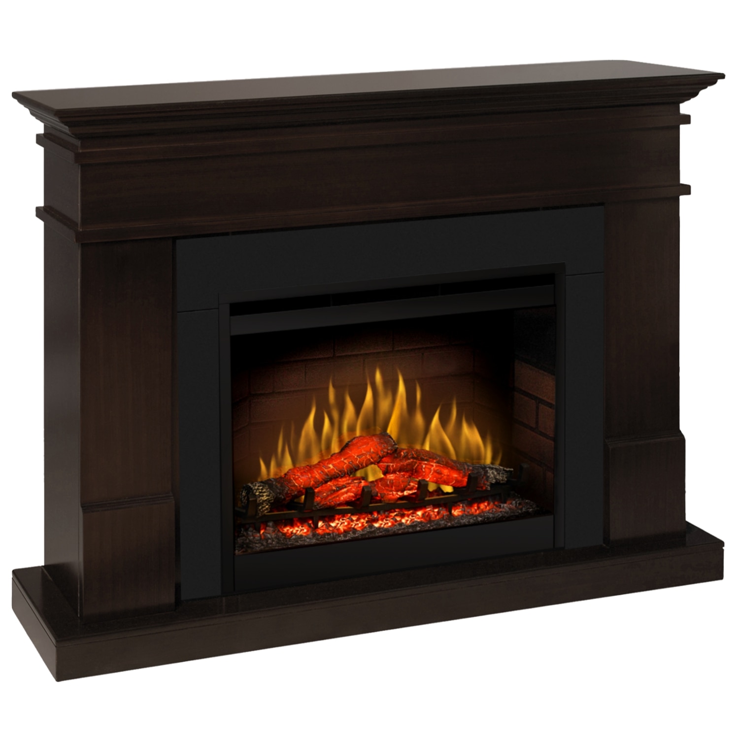 Semineu Lisabona Deluxe wenge - cu focar electric 3D Dimplex Optiflame DF2608-EU cu sunet