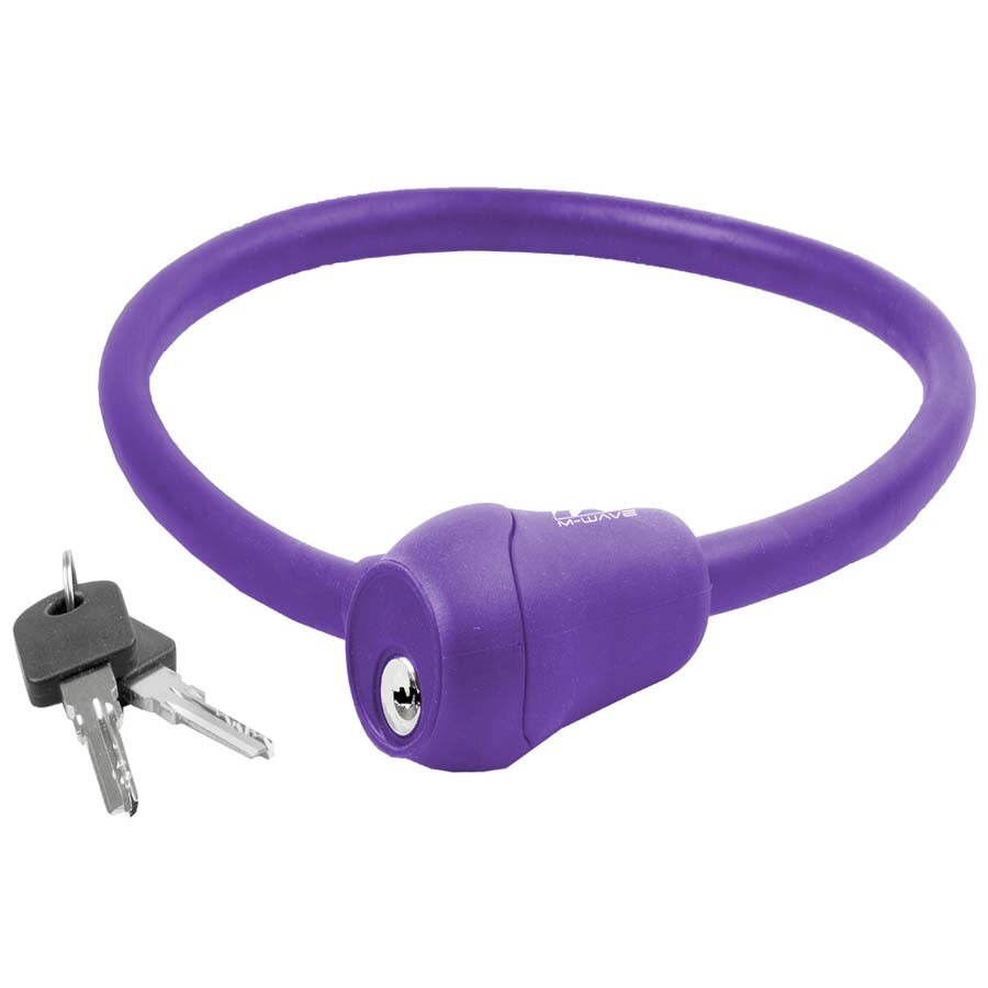 Antifurt cu cheie M-Wave ,12x600 mm, Mov