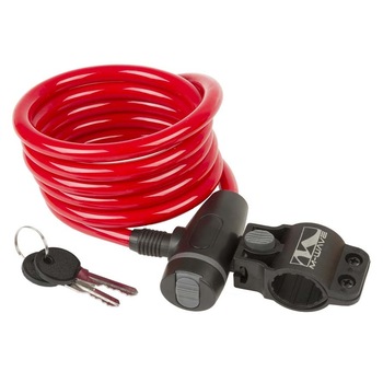 Antifurt cu cheie M-Wave , 10x1800 mm ,Rosu Antifurt cu cheie M-Wave , 10x1800 mm ,Rosu