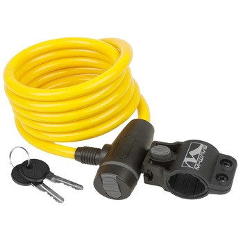 Antifurt cu cheie M-Wave , 10x1800 mm ,Galben Antifurt cu cheie M-Wave , 10x1800 mm ,Galben