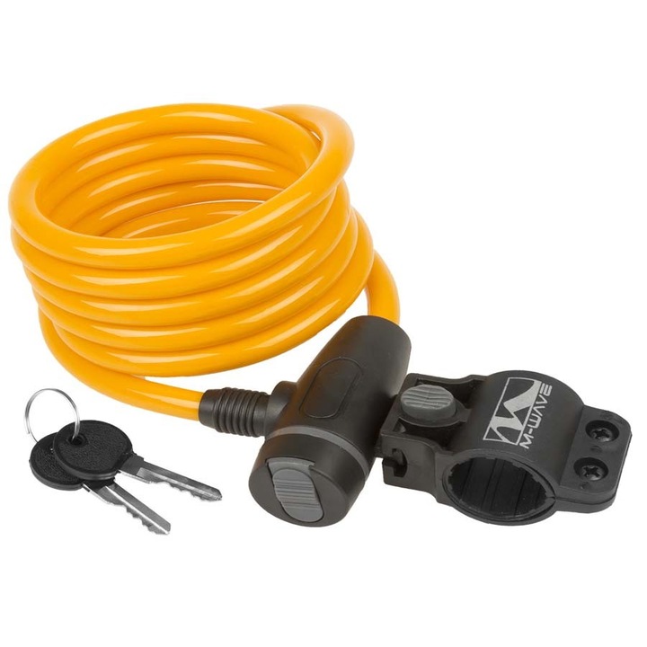 Antifurt cu cheie M-Wave, 10x1800 mm, Orange
