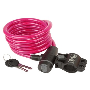 Antifurt cu cheie M-Wave , 10x1800 mm ,Roz Antifurt cu cheie M-Wave , 10x1800 mm ,Roz