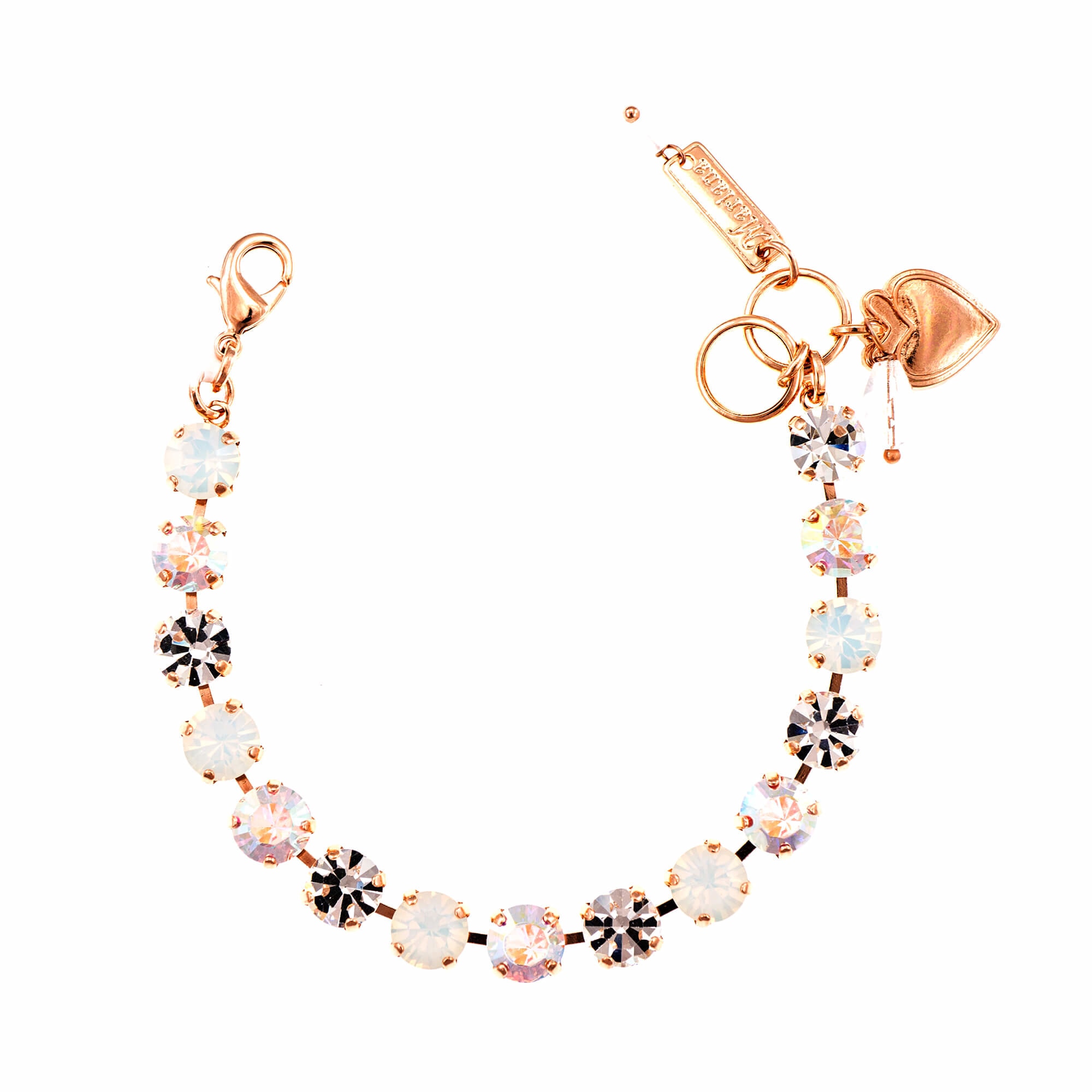 Bratara placata cu Aur roz de 24K, Cristale, On a Clear Day by Roxannes - Mariana Jewellery, Cristal Transparent 4252-001RG