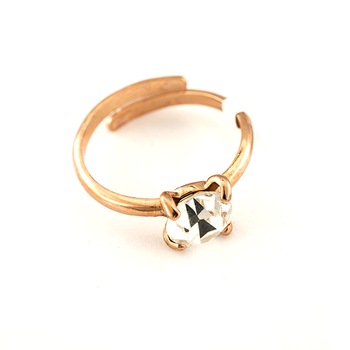 Inel placat cu Aur roz de 24K, Cristale, On a Clear Day by Roxannes - Mariana Jewellery, Cristal Transparent 7606-001RG Inel placat cu Aur roz de 24K, Cristale, On a Clear Day by Roxannes - Mariana Jewellery, Cristal Transparent 7606-001RG