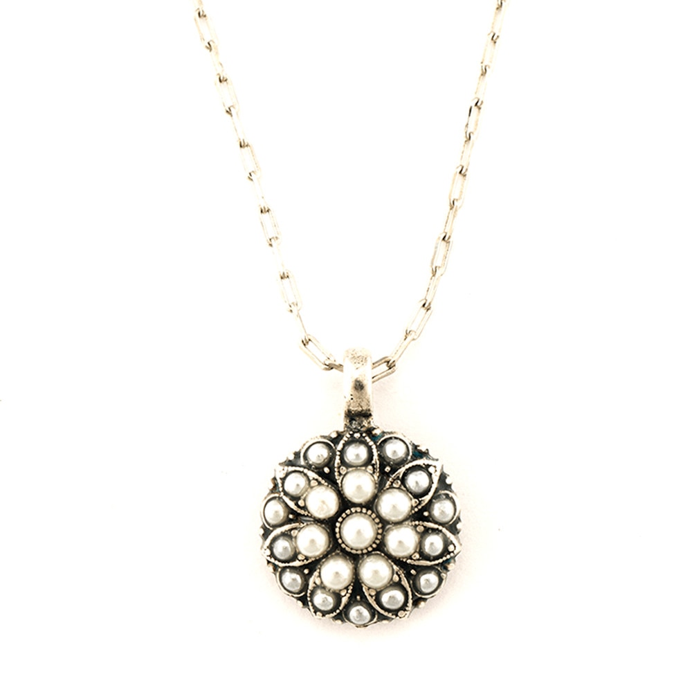 Pandantiv cu lant placat cu Argint 925, Cristale, Guardian Angel by Roxannes - Mariana Jewellery, Alb 5212-M48SP